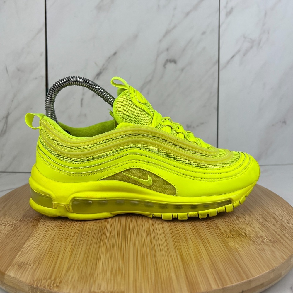 Nike Air Max 97 Womens Size 6 Triple Volt Running Athletic Shoes CW7028-700